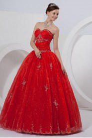 Taffeta Sweetheart Floor Length A-Line Dress with Jacket