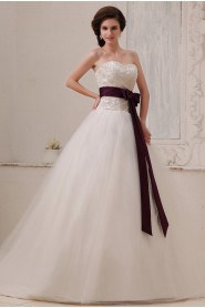 Tulle Sweetheart A-Line Dress with Embroidery