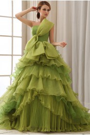 Organza Strapless A-Line Dress