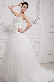 Yarn Sweetheart Ball Gown with Beaded