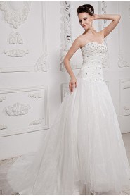 Yarn Sweetheart Ball Gown with Beaded