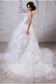 Yarn and satin Sweetheart Ball Gown