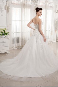 Satin and Tulle Sweetheart A-line Dress