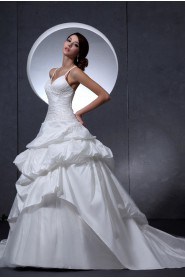 Taffeta V-Neckline Ball Gown