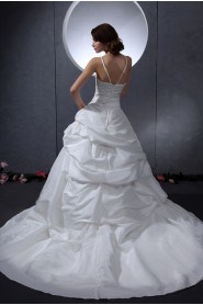 Taffeta V-Neckline Ball Gown