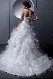 Organza and Lace Sweetheart A-line Dress 