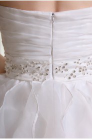 Organza Sweetheart Ball Gown with Beaded and Ruffle