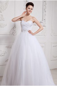 Organza Sweetheart Ball Gown with Embroidery and Ruffle