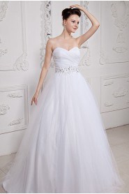 Organza Sweetheart Ball Gown with Embroidery and Ruffle