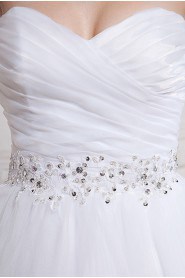 Organza Sweetheart Ball Gown with Embroidery and Ruffle