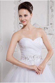 Organza Sweetheart Ball Gown with Embroidery and Ruffle