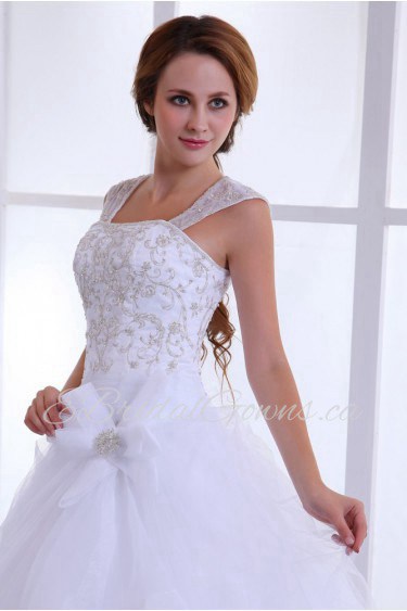 Organza Straps Neckline A-Line Dress