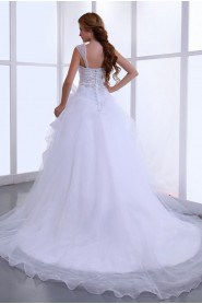 Organza Straps Neckline A-Line Dress