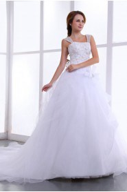 Organza Straps Neckline A-Line Dress