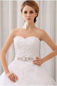 Organza and Lace Sweetheart Ball Gown