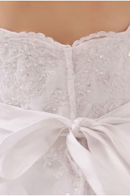 Organza and Lace Sweetheart Ball Gown