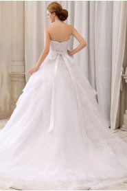 Organza and Lace Sweetheart Ball Gown