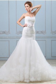 Satin and Tulle Sweetheart Mermaid Dress