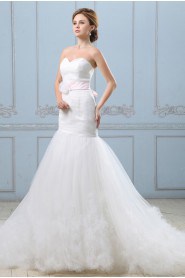 Satin and Tulle Sweetheart Mermaid Dress