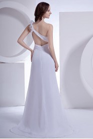 Chiffon One-Shoulder Sheath Dress