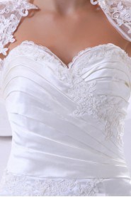 Lace Satin Sweetheart Mermaid Dress with Embroidery