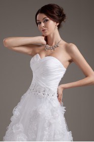 Organza Sweetheart Ankle-Length A-Line Dress