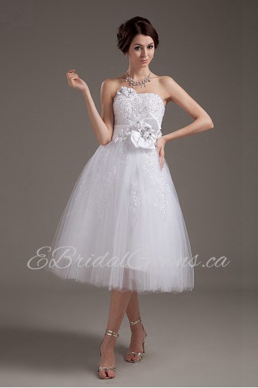 Tulle Strapless Short A-Line Dress