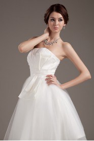 Yarn Strapless Short Ball Gown with Ruffle