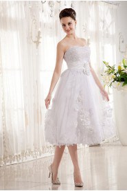 Tulle and Charmeuse Sweetheart Short A-line Dress