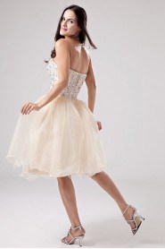 Yarn Sweetheart Short Ball Gown with Embroidery