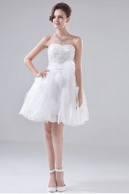 Organza Sweetheart Short A-line Dress