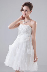 Organza Sweetheart Short A-line Dress