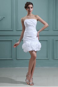 Taffeta Strapless Short Dress