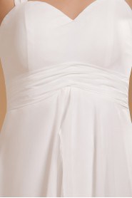 Chiffon Straps Neckline Short A-line Dress with Ruffle