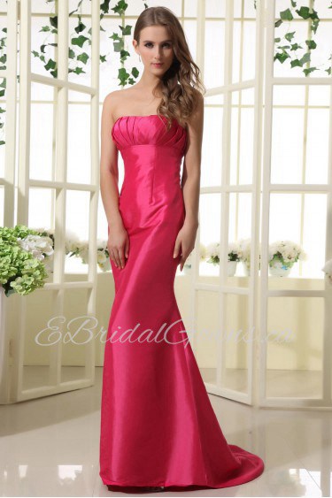 Taffeta Scoop Neckline Sheath Dress