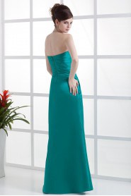 Charmeuse Sweetheart Floor Length A-line Dress with Ruffle