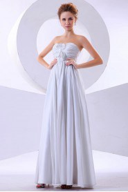 Chiffon Strapless Floor Length Empire Dress