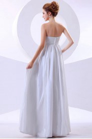 Chiffon Strapless Floor Length Empire Dress