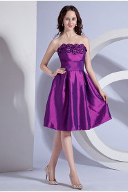 Taffeta Strapless Short Dress