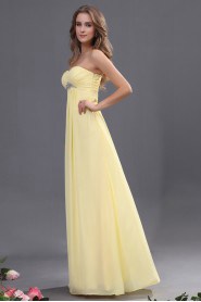 Chiffon Sweetheart Floor Length Empire Line Dress 