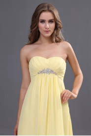 Chiffon Sweetheart Floor Length Empire Line Dress 