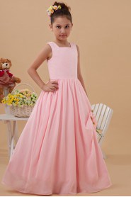 Taffeta Square Neckline Floor Length Ball Gown Dress with Hand-made Flower