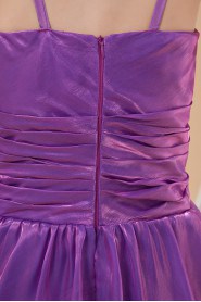 Taffeta Spaghetti Straps Floor Length A-Line Dress