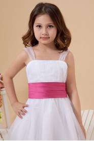 Organza Straps Neckline Short A-Line Dress with Ruffle