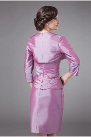 Taffeta Sweetheart Short Sheath Dress with Jacket