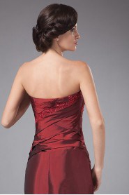 Taffeta Strapless Short Sheath Dress with Jacket