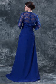 Lace and Chiffon Sweetheart Floor Length A-line Dress with Jacket