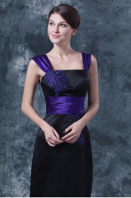 Satin Square Neckline Short Sheath Dress with Jacket