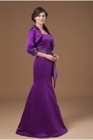 Satin Strapless Sheath Dress with Sash and Jacket