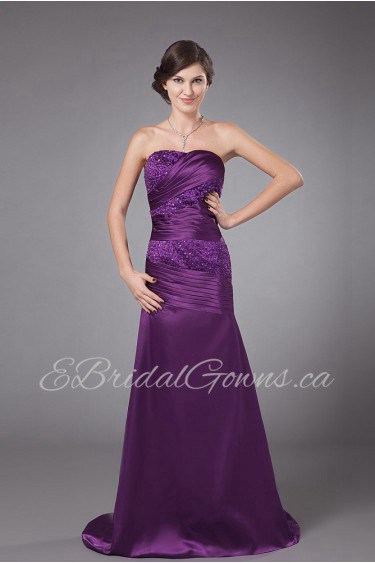 Charmeuse Strapless A-line Dress